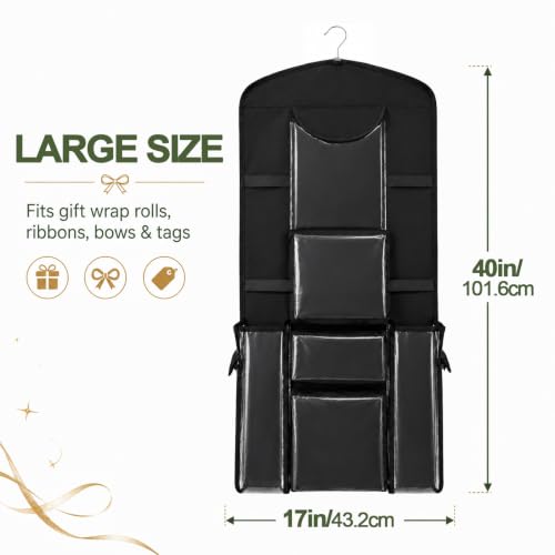 Wrapping Paper Storage, Large Double-Sided Hanging Gift - Image 3