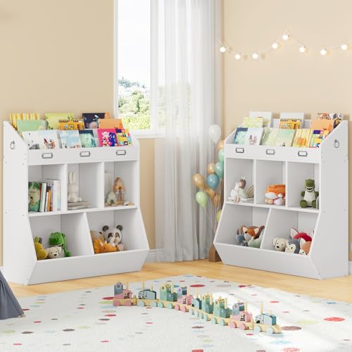 HOOBRO Kids Bookshelf and Toy Storage, Children's Bookcase with 3 - Image 3