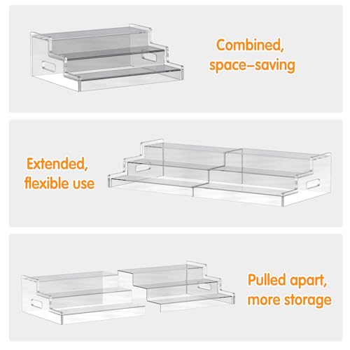 Expandable Can Organizer for Pantry, 3-Tier Adjustable Can - Image 5