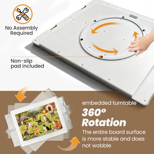 PITAPITA Rotating Jigsaw Puzzle Board for 1500 Pieces - Image 5