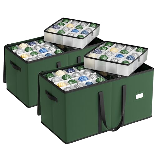 SONGMICS Christmas Ornament Storage Boxes, Set of 2 - Image 2