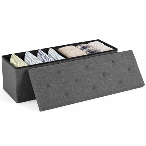 Sweetcrispy 43 Inch Folding Storage Ottoman Bench, Ottoman - Image 2