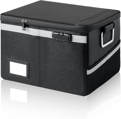 Fireproof Waterproof Document Box with Lock Collapsi | All Products - Image 2