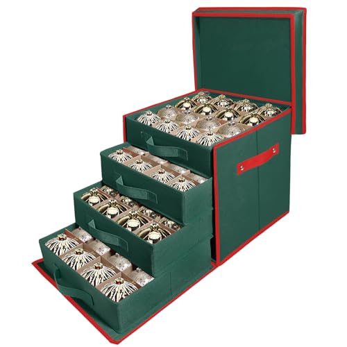 Premium Christmas Ornament Storage Box Keeps 64 3" & 4 - Image 2