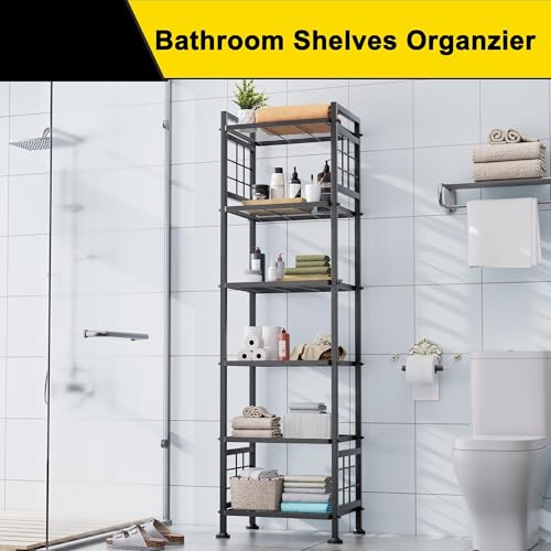 GIOTORENT 6-Wire Standing Storage Shelf for Bathroom | All Products - Image 4