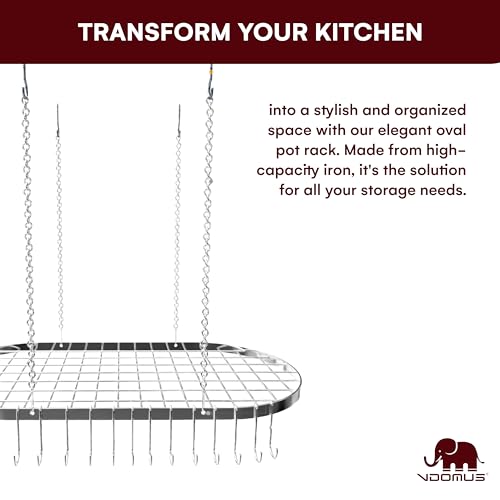 Vdomus Hanging Pot Rack - Ceiling Mount Kitchen Orga | All Products - Image 5