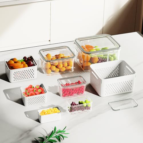 Dayacoco Fruit Storage Containers for Fridge 4 Pcs w | All Products - Image 7