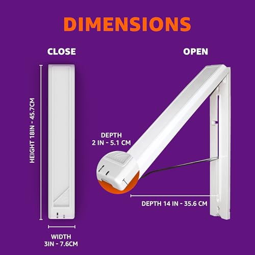 InstaHanger Retractable Laundry Room Rack, ABS Plastic - Image 3