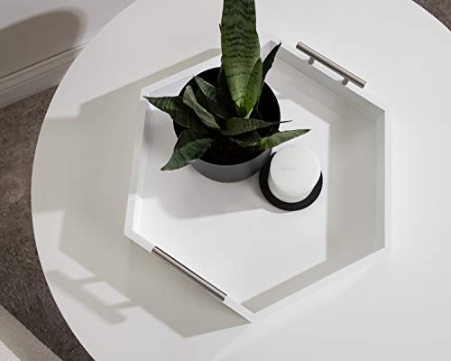 Kate and Laurel Lipton Modern Hexagon Tray, 18 x 18 - Image 4