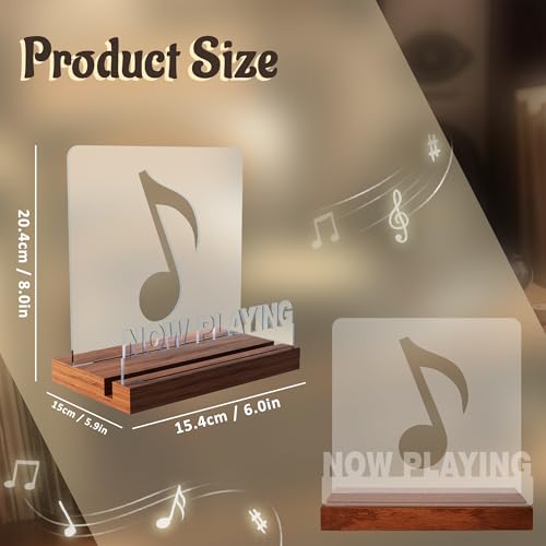 YuanDian Now Playing Vinyl Record Stand, Light up Display - Image 3
