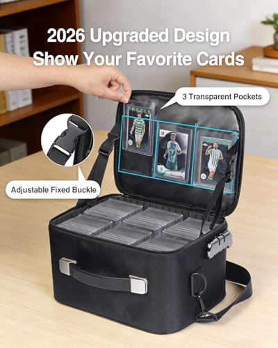 Graded Card Storage Box w/Adjustable Dividers, Trading Card Case - Image 4