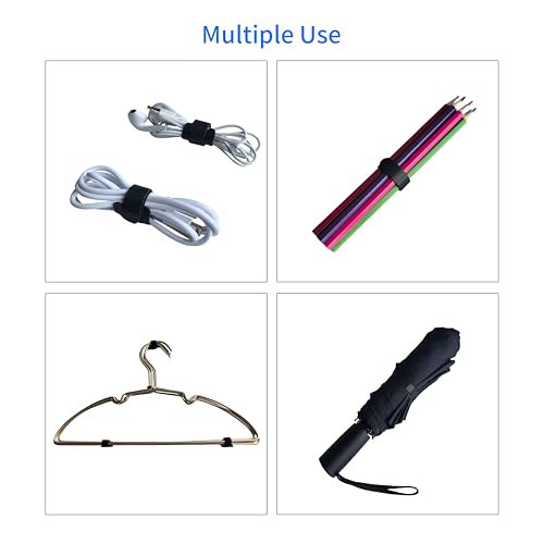 200 PCS 8 Inches Black Reusable Cable Ties, Adjustable Cord - Image 5