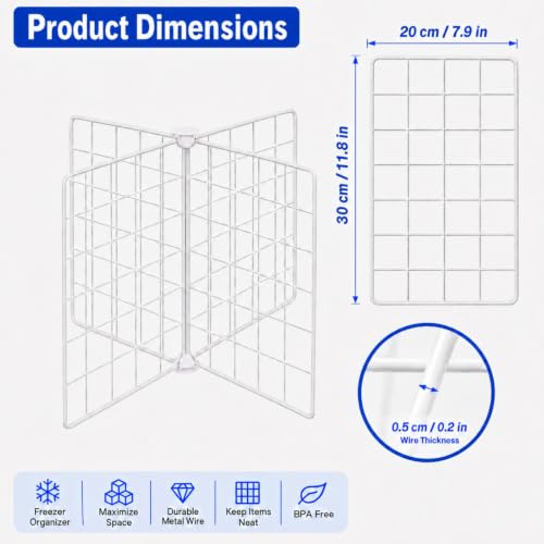 BESTYASH Chest Freezer Divider, 1-Pack with 4 Metal Wire Panels - Image 4