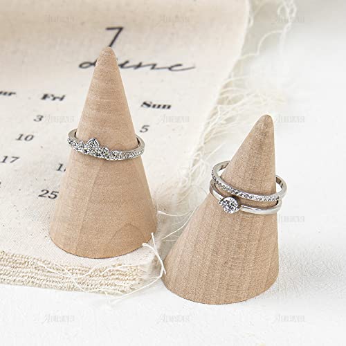 AUEAR, 10 Pack Wood Cone Ring Display Stand - Image 4