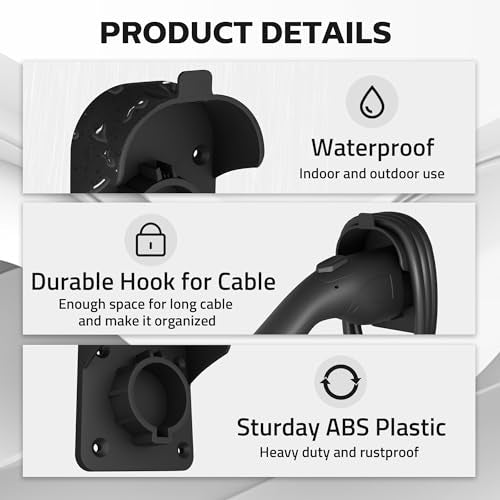 EV Charger Holder for SAE J1772, Wall-Mount Electric | All Products - Image 5