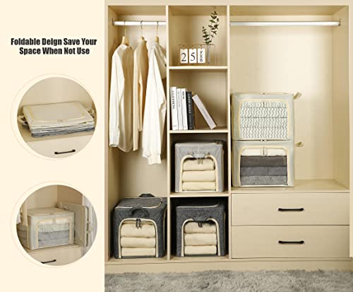 3 Openings Clothes Storage Bins with Metal Frame | Home Organization - Image 7