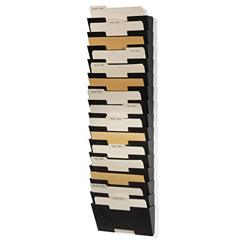 Wallniture Lisbon 15-Tier Wall Mounted File Holder and Desk - Image 2