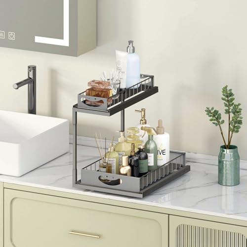 FILTA Under Sink Organizer, Metal Pull Out Cabinet Organizer - Image 6