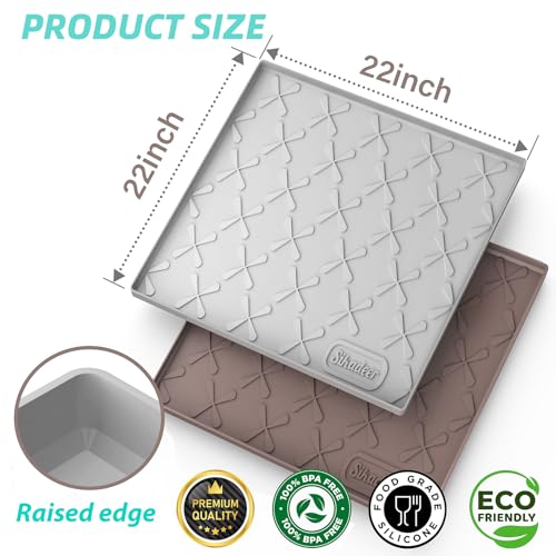 Waterproof Under Sink Mat 22" x 22" Silicone Mat Cabinet - Image 4