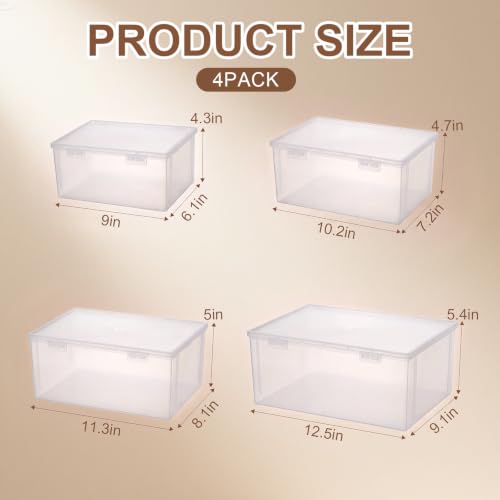Gerrii 4 Pack Board Game Storage Organizer Box, 12.5"/ - Image 3