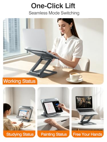 tounee Laptop Stand for Desk Adjustable Height, Tele | All Products - Image 7