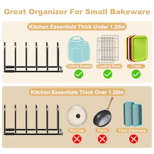 Fikoksol Cutting Board Organizer Storage, Baking Sheet Rack under - Image 5