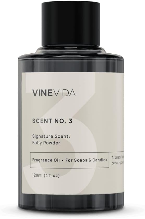 VINEVIDA [4oz] Baby Powder Fragrance Oil for Candle Making and Soap Making - Premium Candle Scents for Soy Candles