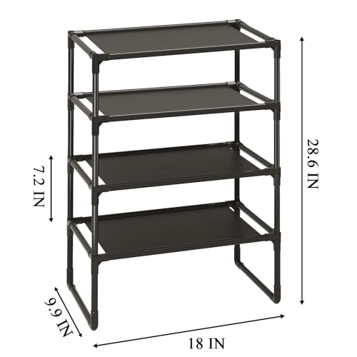 5-Tier Small Shoe Rack for Closet and Entryway, Narrow Shoe Shelf - Image 4