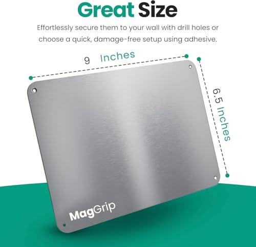 9 inches x 6.5 inches Stainless Steel Plate for Magnets - Image 3