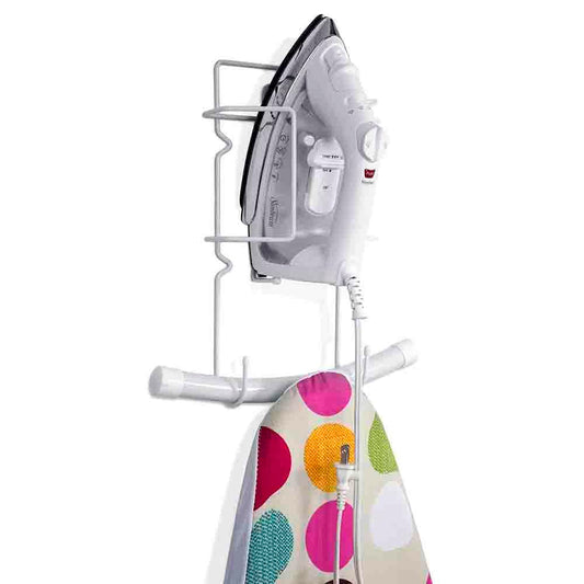 Wall-Mounted Vinyl Coated Compact Iron and Ironing Board - Image 1