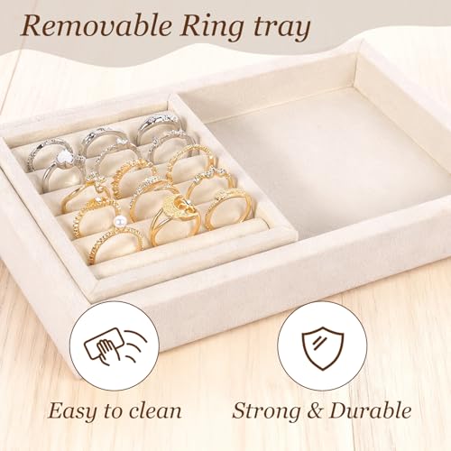 3 Tier Jewelry Organizer Stand with Ring Tray - Adju | Jewelry Organiz - Image 6