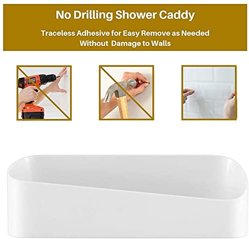 SUNFICON Adhesive Shower Caddy Wall Mounted Bathroom Shelf - Image 3