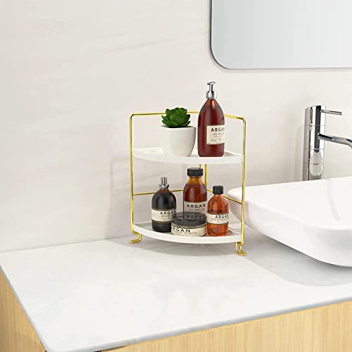 2-Tier Makeup Perfume Counter Organizer, Bathroom Corner - Image 3
