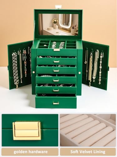 BOOVO Large Jewelry Box for Women 6 Layer - Image 3