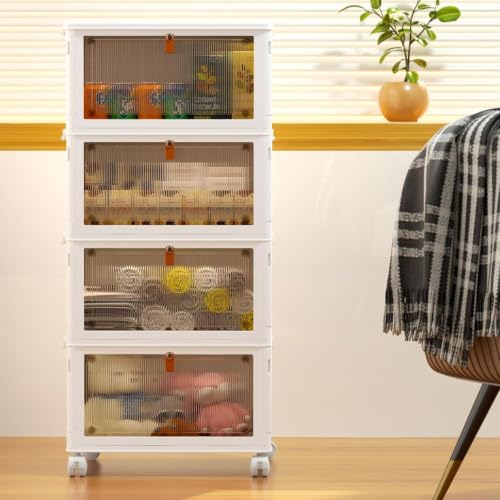 YFXCVSL 4 Tier Plastic Storage Bins with Lid 23.5QT, Stackable - Image 7