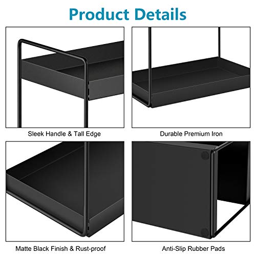 3-Tier Bathroom Countertop Organizer, Black - Image 7