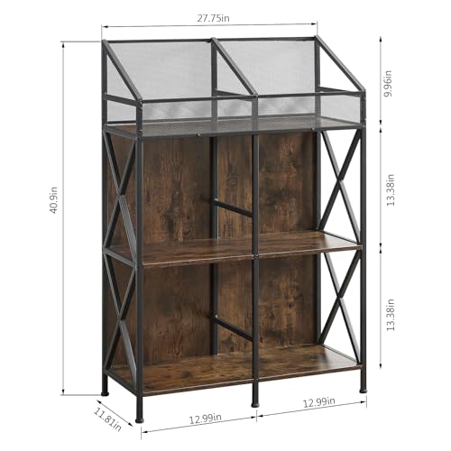 EYOCAL 6 Grids Vinyl Record Storage Holder Rack， Wooden - Image 4