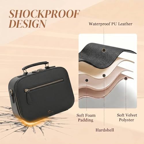 Camera Sling Bag, Waterproof PU Leather Crossbody Camere Bag - Image 7