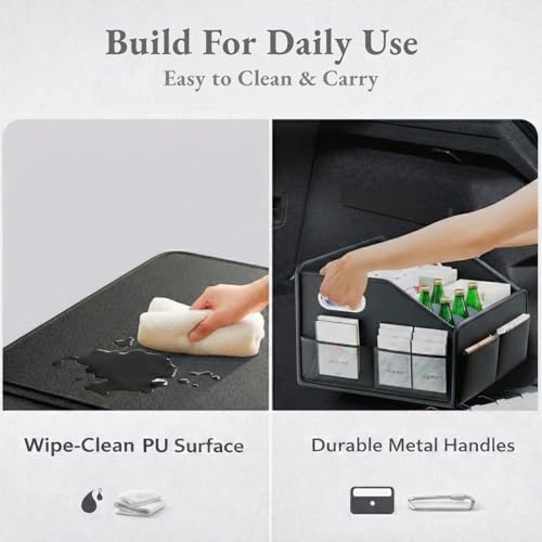 Car Storage Organizer Car Caddy Compact PU Leather | Home Organization - Image 5