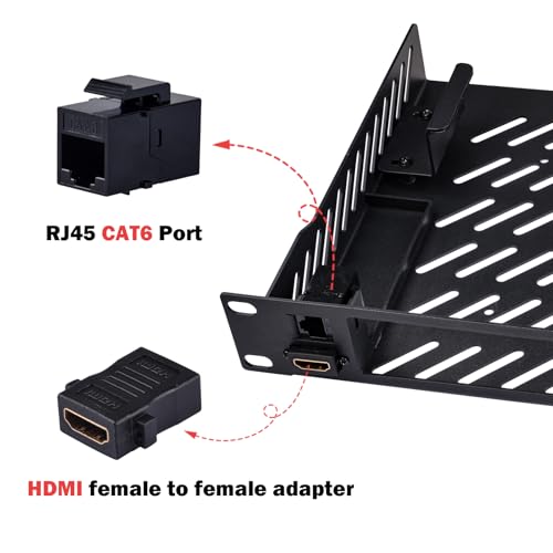 GeeekPi 10inch 1U Mini PC Rack Mount Shelf with RJ45 CAT6 Port & - Image 5