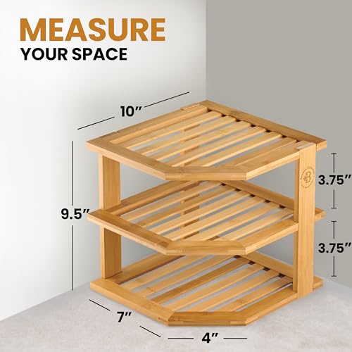 Bambüsi 3-Tier Corner Shelf, Kitchen Cabinet Organiz | All Products - Image 4
