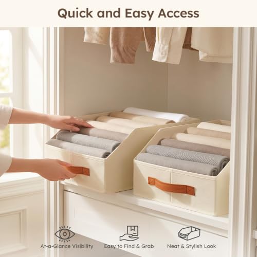 Homsorout Fabric Storage Bins for Organizing - 6 Pack - Image 5