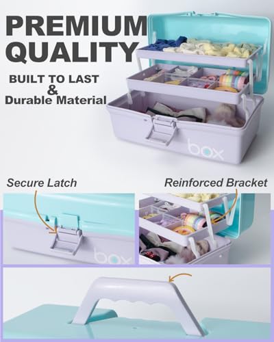 TERGOO 12in 3-Layer Plastic Craft Organizers and Storage - Image 4