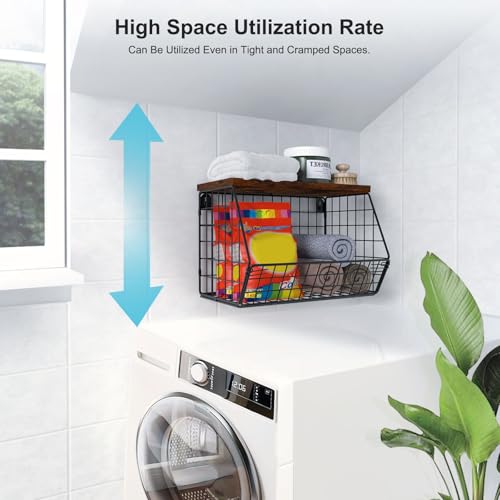 MSJGA Laundry Room Shelves, Wall Mounted Storage Bas | All Products - Image 6