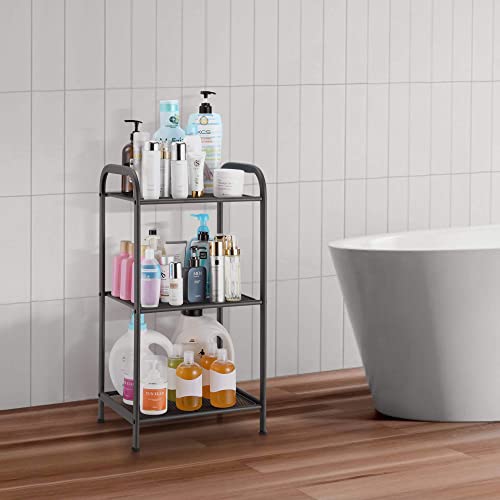 3 Tier Extendable Industrial Storage Rack, Charcoal Gray - Image 7