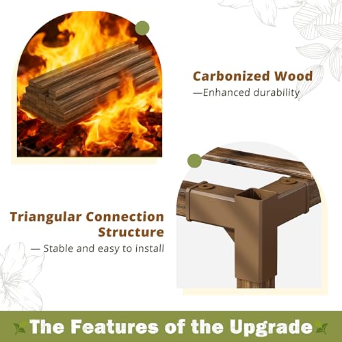 EnHomee Plant Stand, Hold 12-14 Pots, Waterproof Eucalyptus Wood - Image 5