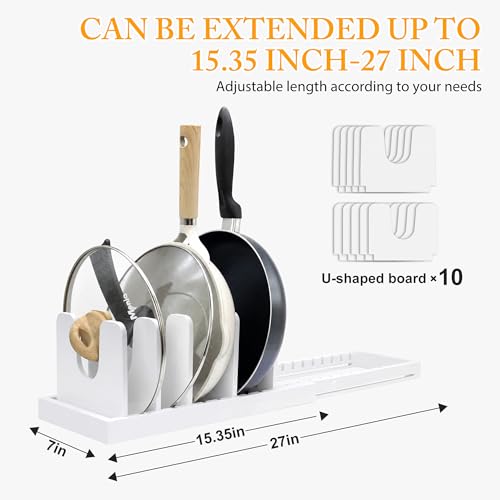 MinBoo Bamboo Expandable Pot Lid Organizer, Pot and | All Products - Image 4