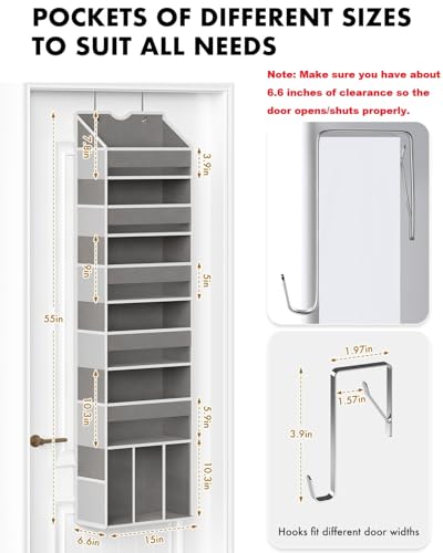 Over the Door Hanging Organizer for Bathroom & Nursery - 6 Shelf - Image 5