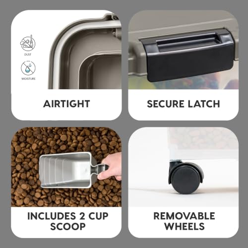 IRIS USA Airtight Dog Food Storage Container Combo, 30 lb - Image 5