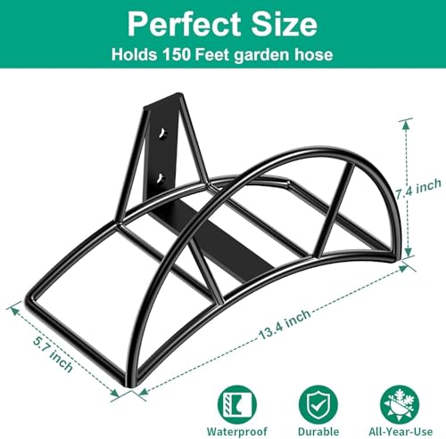 TomCare Garden Hose Holder Wall Mount, 150FT Capacity - Image 3